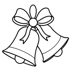 Wedding christmas bells art vector illustration