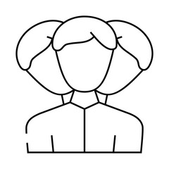 Obraz premium client portrait creation kyc line icon vector. client portrait creation kyc sign. isolated contour symbol black illustration