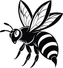 Bee silhouette Template design