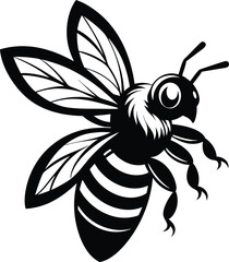 Bee silhouette Template design
