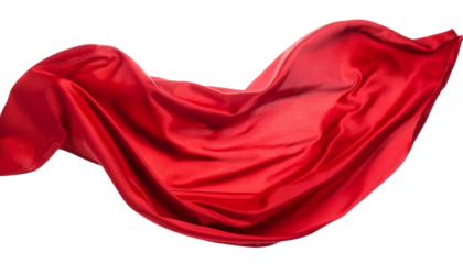 A flowy red fabric draped elegantly, perfect for background or artistic design.