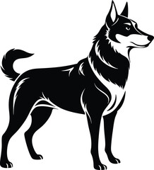 Dog silhouette template design, bulldog