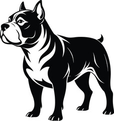 Dog silhouette template design, bulldog