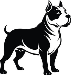 Dog silhouette template design, bulldog