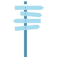 Signboard with snow Vector Illustration
