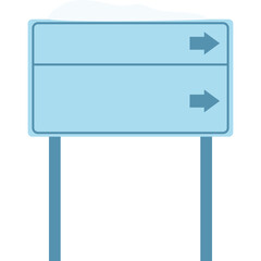 Signboard with snow Vector Illustration