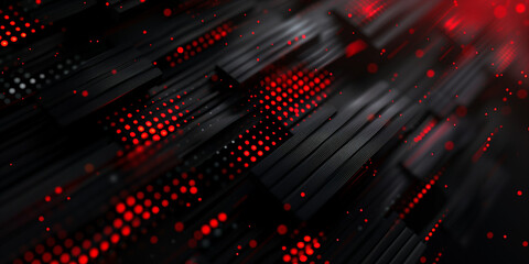 Luxurious black and red abstract tech background