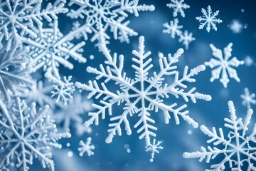 snowflake on blue background