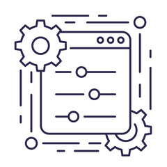 control panel, line icon