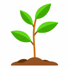 Young plant art vector illustration