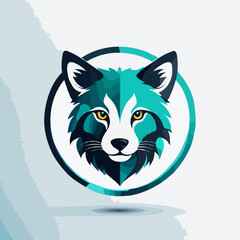 Wolf logo, wolf mascot, wolf illustration vector logo