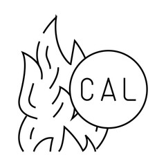 burning calories line icon vector. burning calories sign. isolated contour symbol black illustration