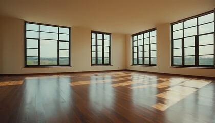 Photo interior modern wooden empty design room 3d illustration 4