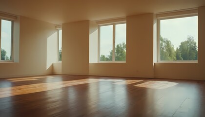 Photo interior modern wooden empty design room 3d illustration 3