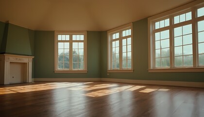 Obraz premium wooden empty room 29