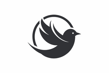  Vector design of a minimalist natural logo on white background