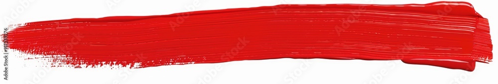 Aufkleber a single, sharp red line of paint isolated on a transparent background in uhd 4k resolution.