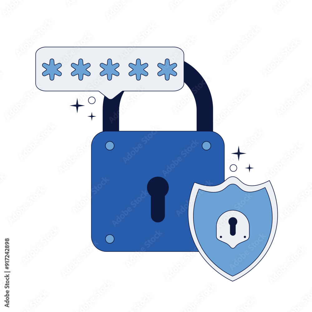 Poster password protected icon. cyber security and data protection privacy. perfect vector graphics.