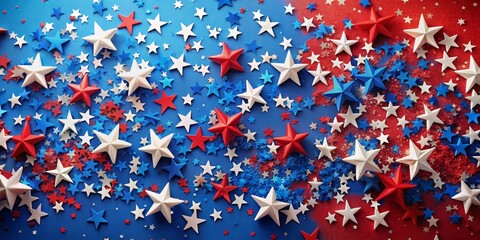 Patriotic Stars on Blue and Red Background, paper , stars , patriotic , 4th of July , celebration , background
