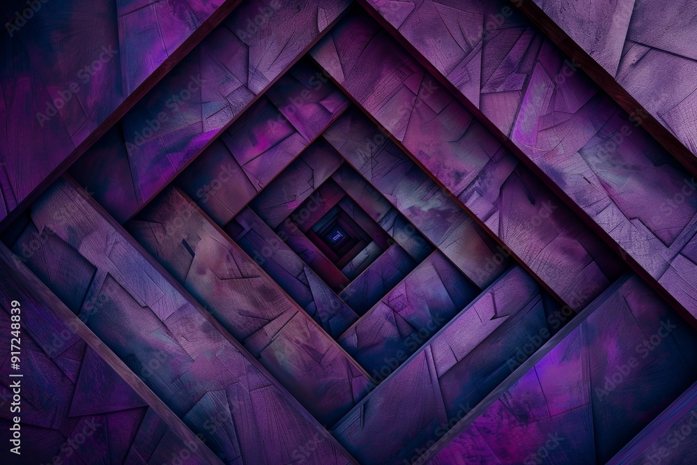 Wall mural abstract geometric background with purple and blue colors