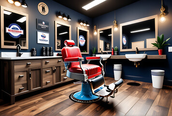 stylish graphics barbershop branding marketing use