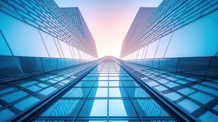 Glass Facade of a Modern Skyscraper