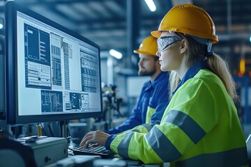 Engineers Operating SCADA Control System