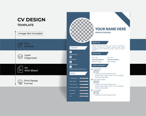 Professional CV Resume Layout for Corporate Job Application