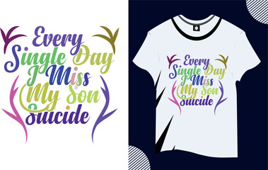 Suicide prenention week vector trendy word t shirt design