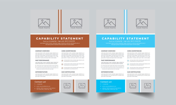Capability Statement Template Design.