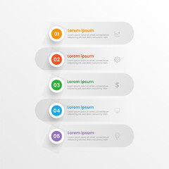 Steps business process infographic template design Vector Illustration