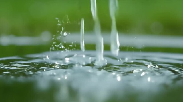 A drop of water falling from the sky. Perfect for illustrating freshness, rain, or natural elements in your design.