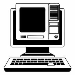 computer  Silhouette Vector illustration