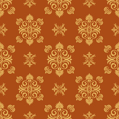 Classic Floral Damask Seamless Pattern baroque style Elegant Textile Design