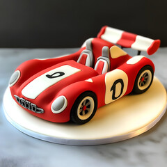 car cake on a white background