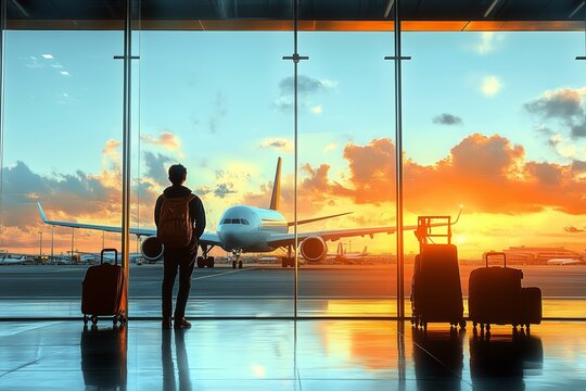 travelers waiting for their flight at the airport