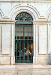 Detail of the main entrance of the Town Hall, Lisbon, Portugal