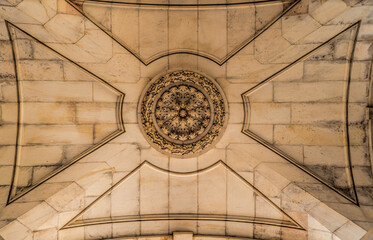 Ceiling of the triumphal arch from Lisbon to Portugal