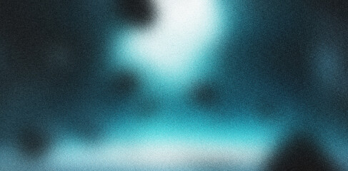 Dark Teal Gradient with Grainy Noise Texture Background