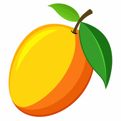 mango  color  Silhouette Vector illustration
