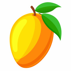 mango  color  Silhouette Vector illustration
