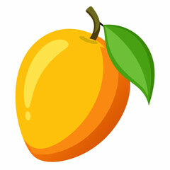 mango  color  Silhouette Vector illustration

