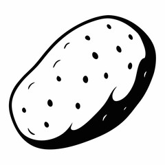 potato  Silhouette Vector illustration
