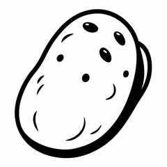 potato  Silhouette Vector illustration

