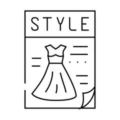 magazine style line icon vector. magazine style sign. isolated contour symbol black illustration