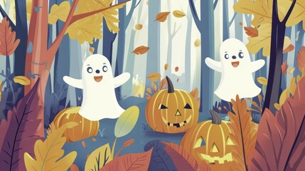 Happy Halloween in the Forest