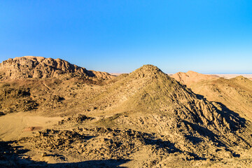 Mountains in arabian desert not far from the Hurghada city, Egypt