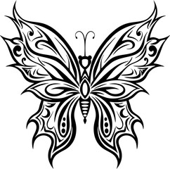 tribal butterfly vector silhouette