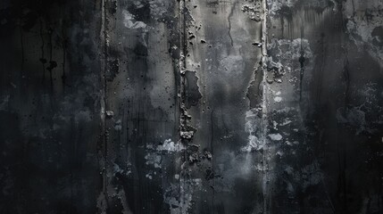 Obraz premium Dark textured black grunge background with a concrete wall and film grain effect