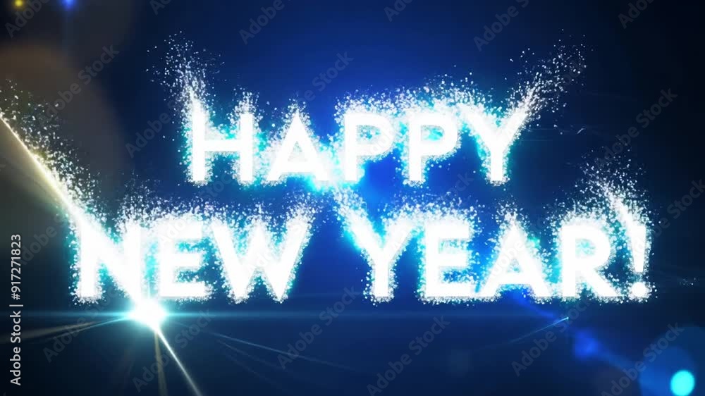 Poster celebration of new year 2025 with sparkling fireworks display generative ai